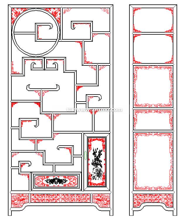 陈列架cad施工图下载【ID:180787156】