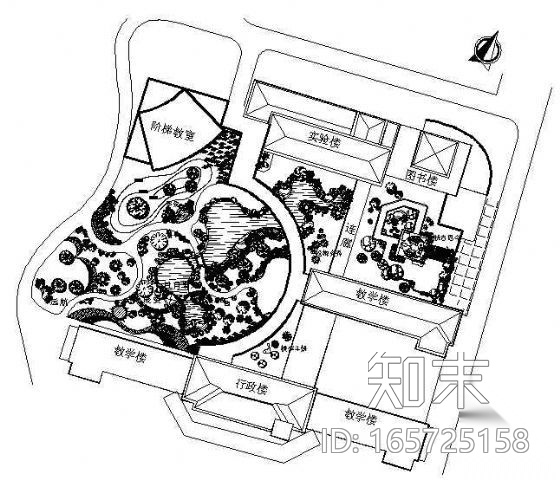 某中学设计图景观设计套图cad施工图下载【ID:165725158】