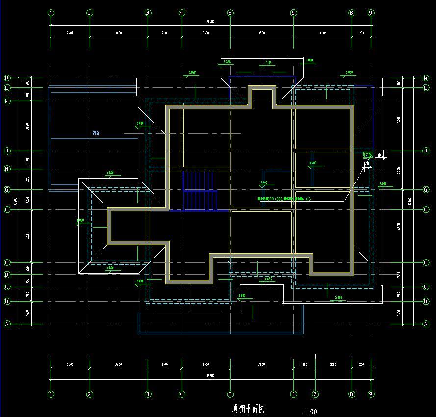 单家独院式别墅设计cad施工图下载【ID:149872127】