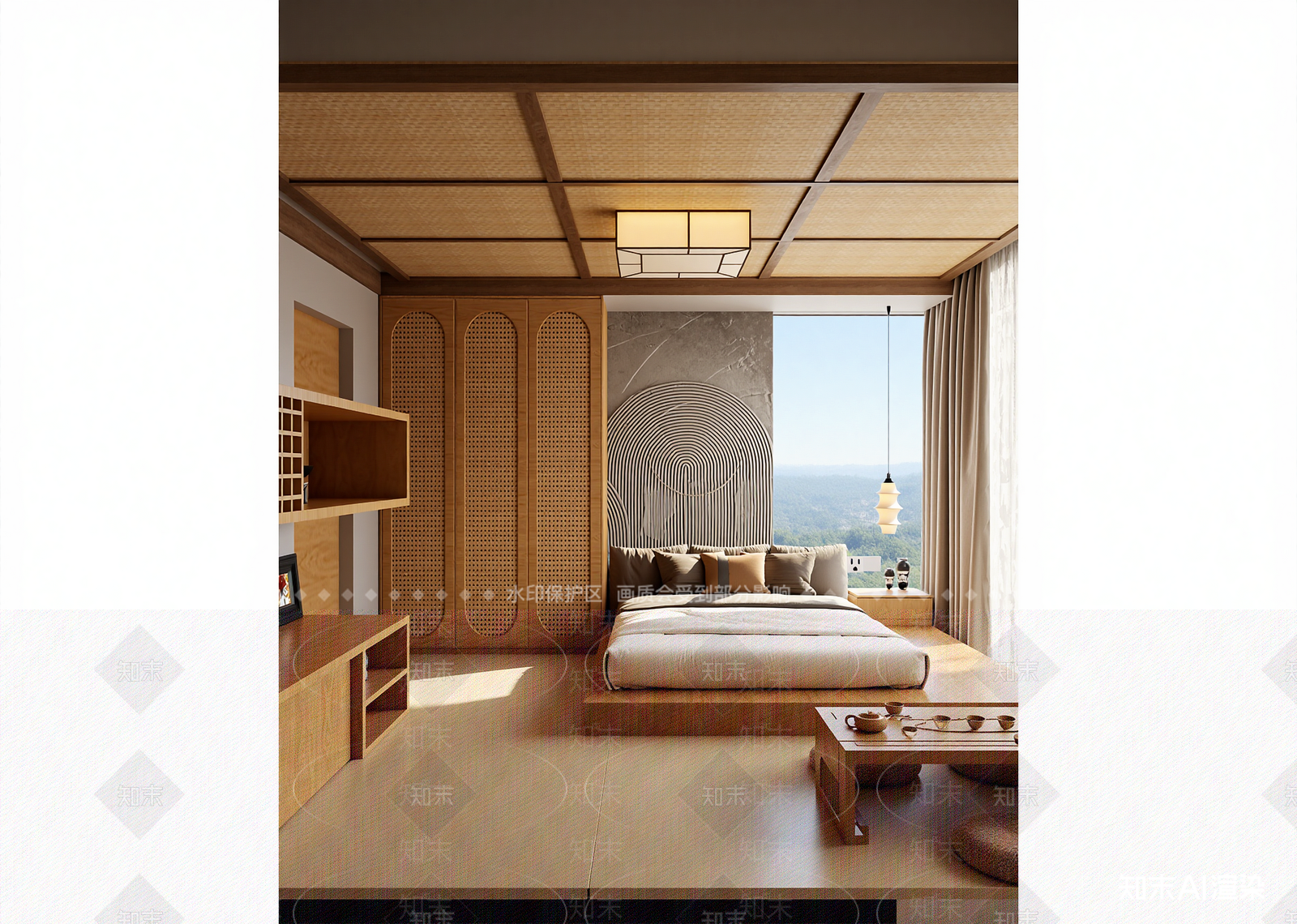 现代榻榻米卧室3D模型下载【ID:1214973234】