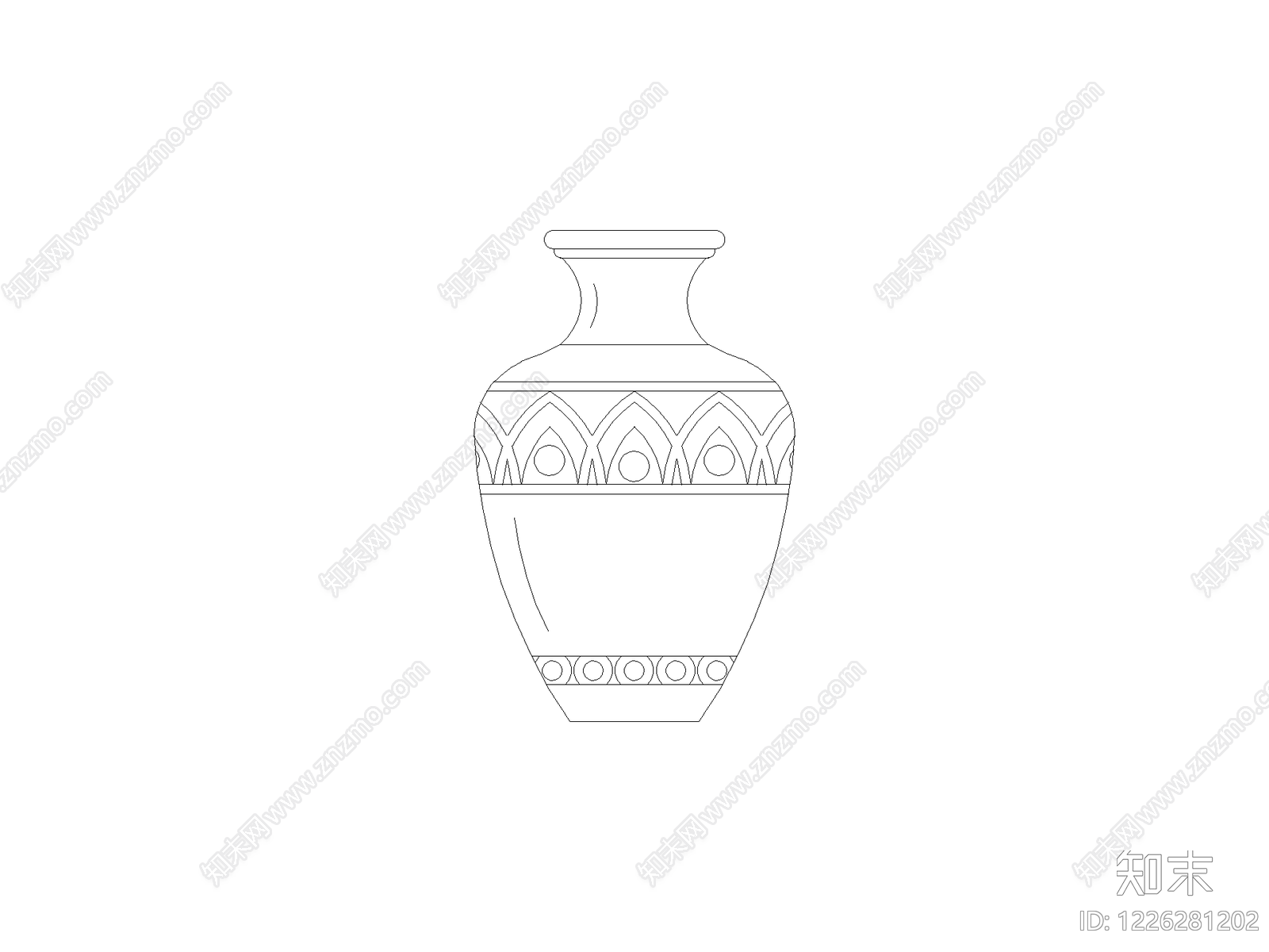 鞋柜cad施工图下载【ID:1226281202】