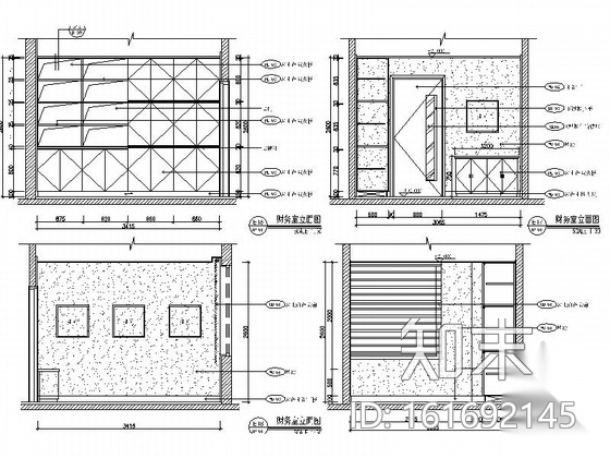 [香港]某神召会行政办公室室内装修施工图（含效果实景）cad施工图下载【ID:161692145】