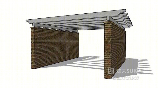 廊架SU模型下载【ID:418130740】