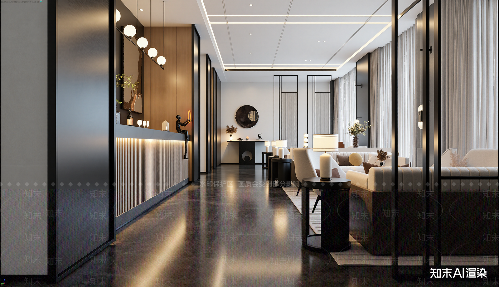 现代客餐厅3D模型下载【ID:1221521360】