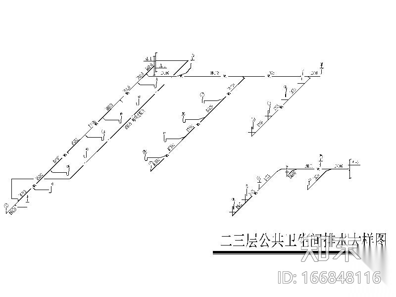 天悦荟商业1~3F公区及商铺给排水末端设计施工图（CAD,6...cad施工图下载【ID:166848116】