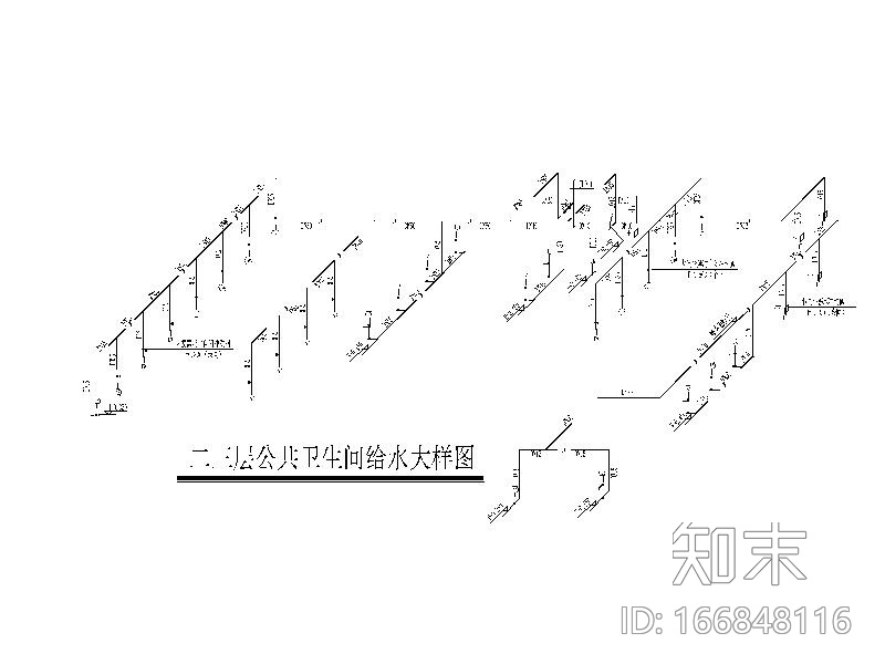 天悦荟商业1~3F公区及商铺给排水末端设计施工图（CAD,6...cad施工图下载【ID:166848116】