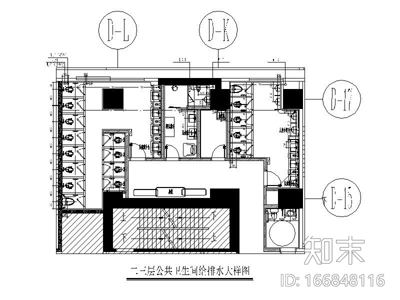 天悦荟商业1~3F公区及商铺给排水末端设计施工图（CAD,6...cad施工图下载【ID:166848116】