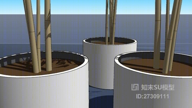 超行标准种植礼帽120x92厘米室内树木。SU模型下载【ID:27309111】