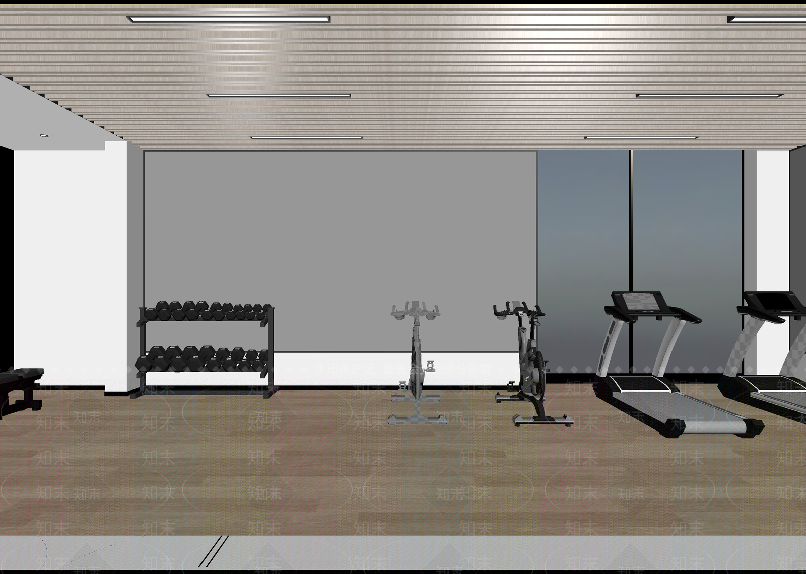 现代健身房3D模型下载【ID:1214793100】