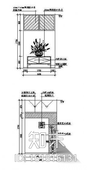 玄关图块cad施工图下载【ID:161816131】