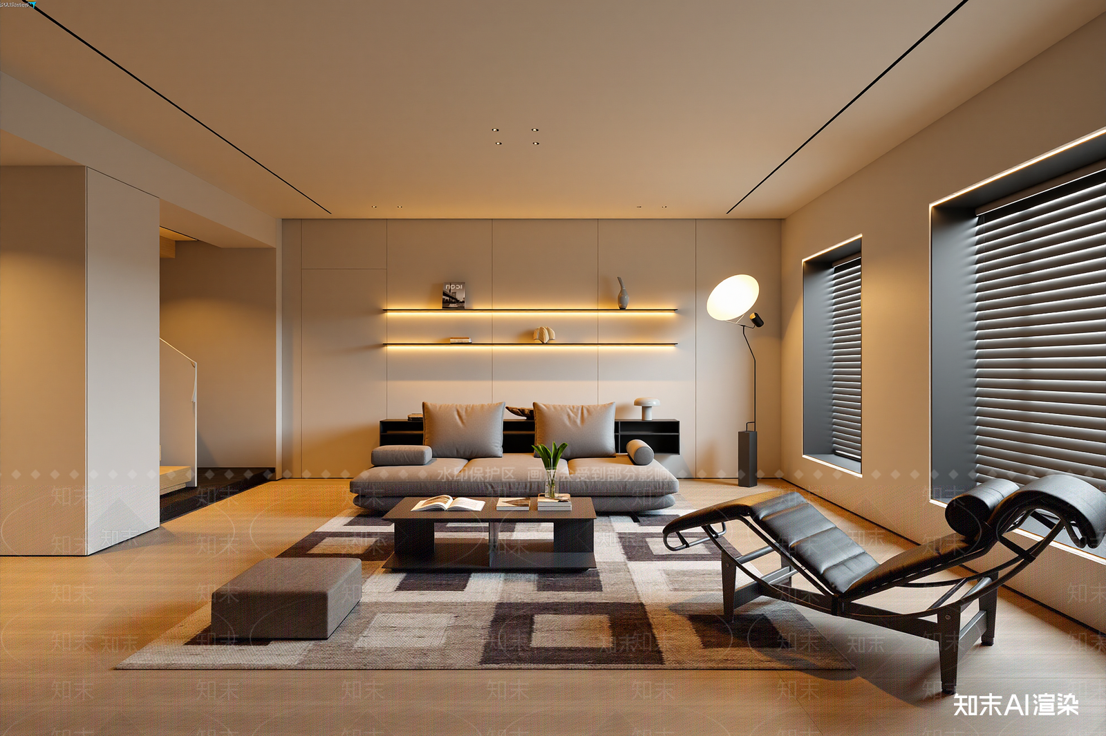 现代家居客厅3D模型下载【ID:1221995677】