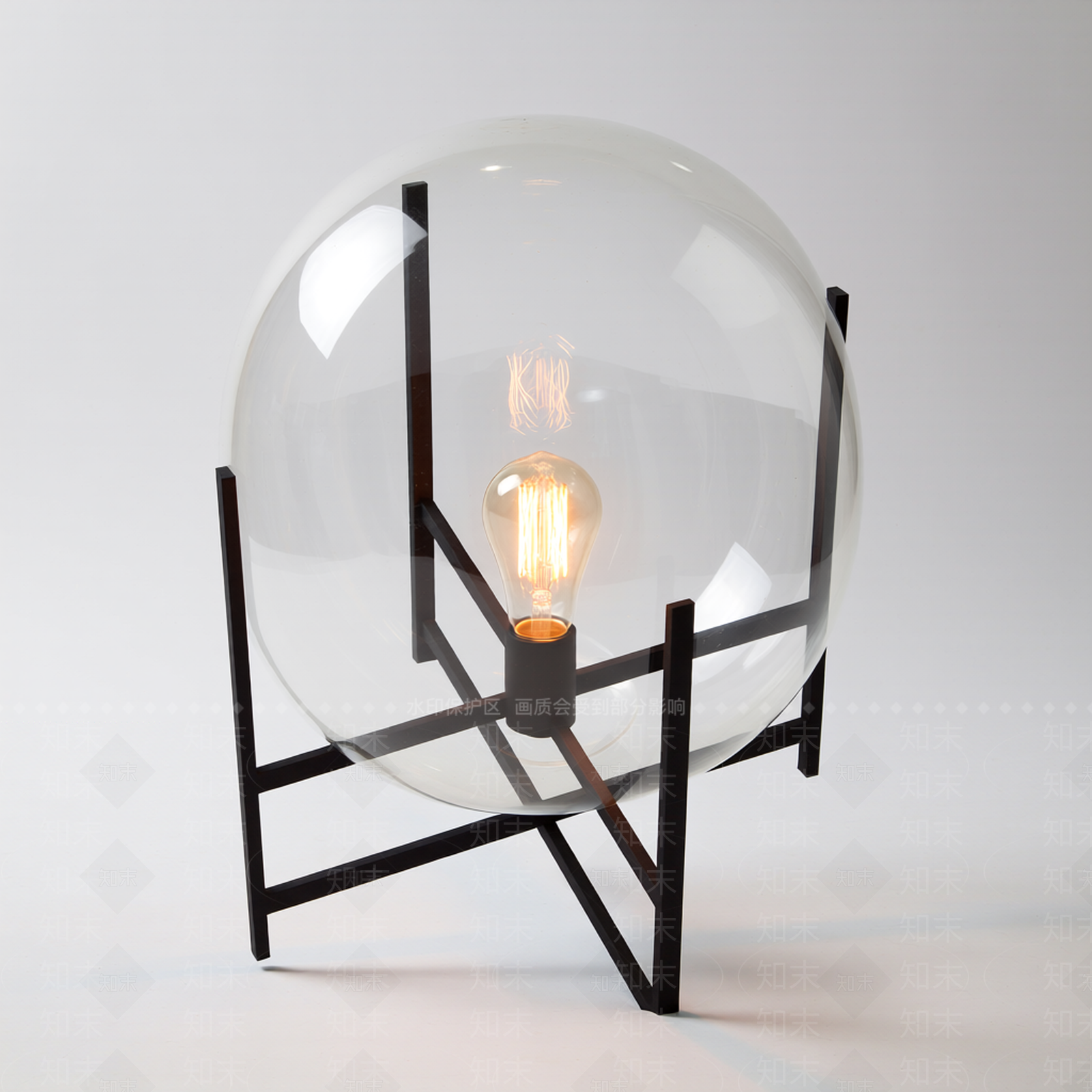 球形罩工业风灯具3D模型下载【ID:1206200607】