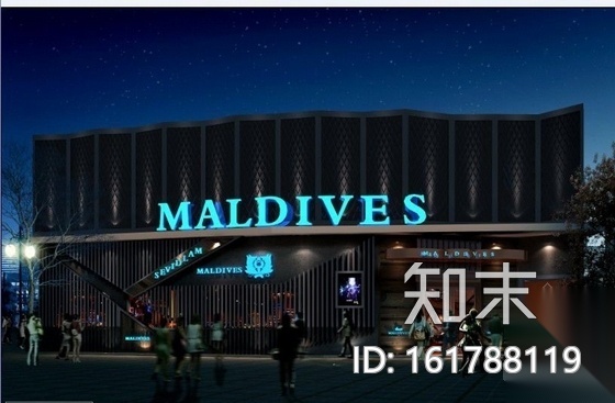 [福建]时尚酒吧某层室内装修施工图（含效果）cad施工图下载【ID:161788119】