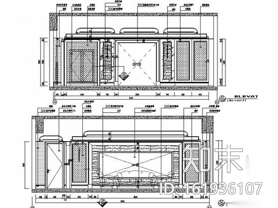 [江苏]某五星级酒店餐饮包厢区室内装修施工图（含效果）施工图下载【ID:161936107】