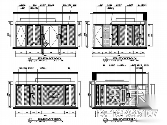 [江苏]某五星级酒店餐饮包厢区室内装修施工图（含效果）施工图下载【ID:161936107】