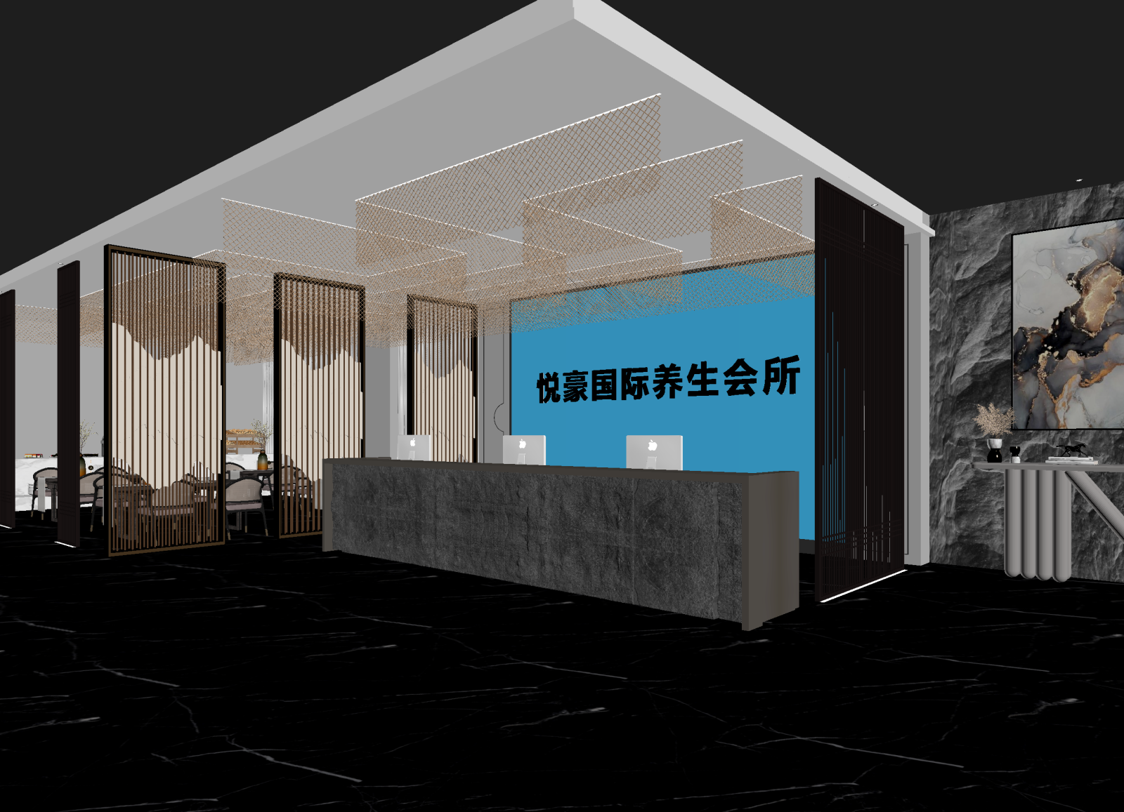 新中式其他商业空间3D模型下载【ID:1214152878】