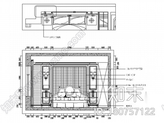 [沧州]精致浪漫欧式风格复式样板房CAD装修施工图（含效...cad施工图下载【ID:180757122】