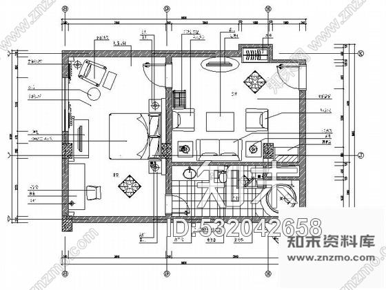 施工图广东某四星酒店小套房施工图cad施工图下载【ID:532042658】