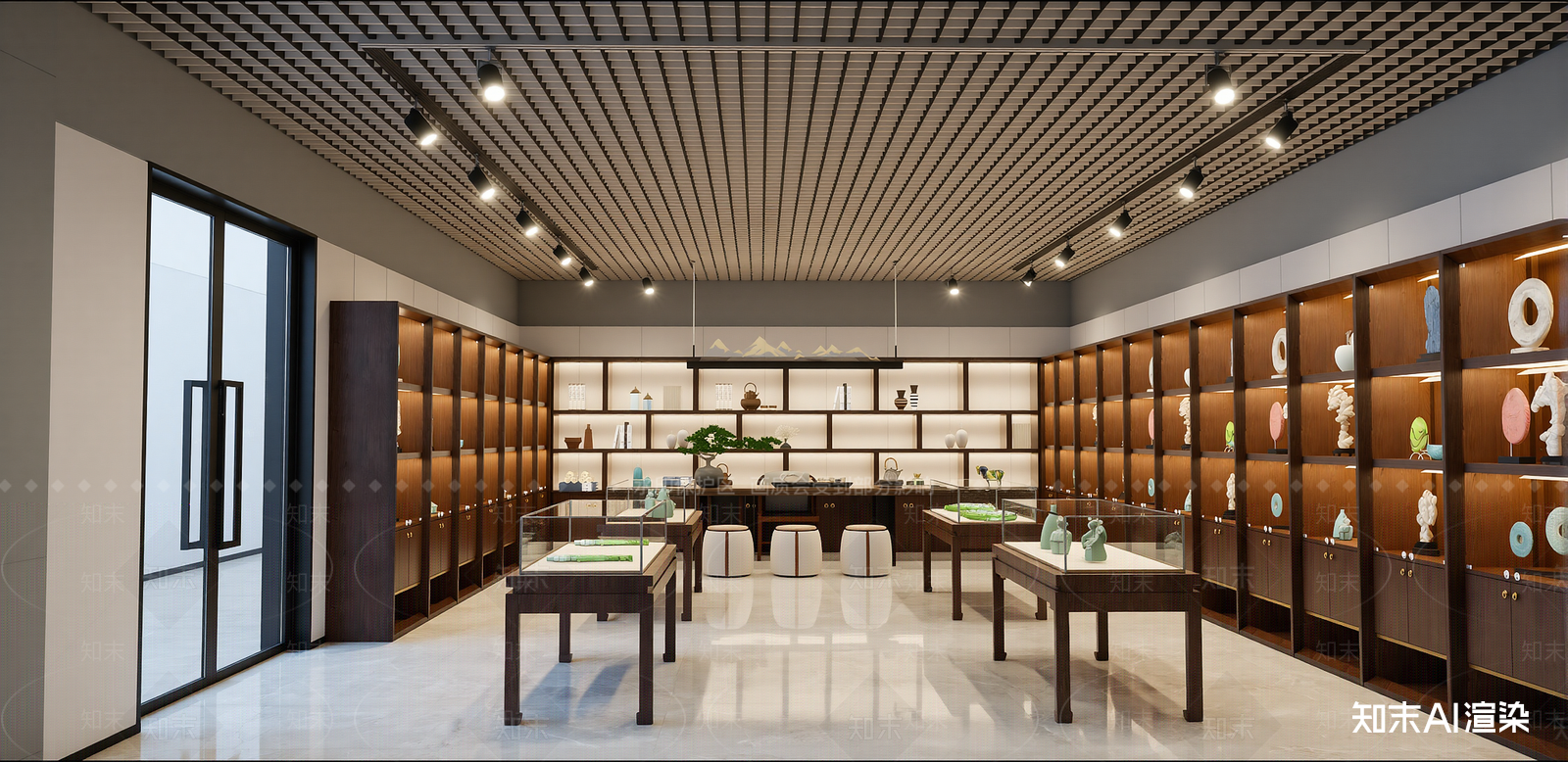 新中式珠宝店SU模型草图