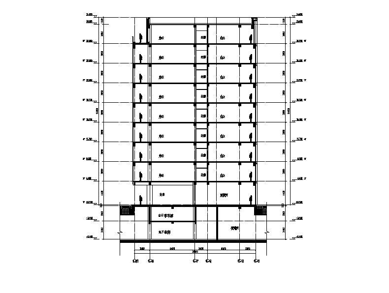 [浙江]高层框架结构幕墙立面商务办公楼建筑施工图施工图下载【ID:149958149】