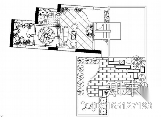 某屋顶花园环境设计图施工图下载【ID:165127193】