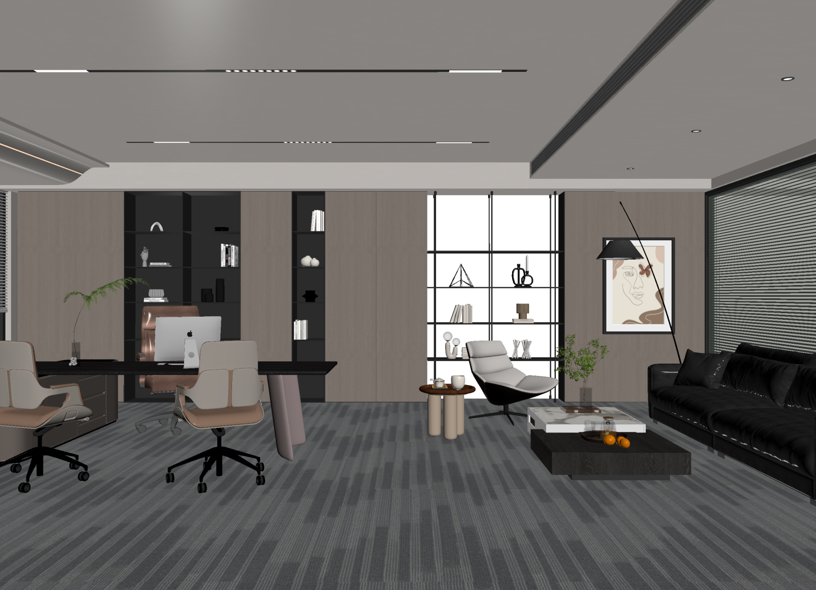现代办公室3D模型下载【ID:1215104514】