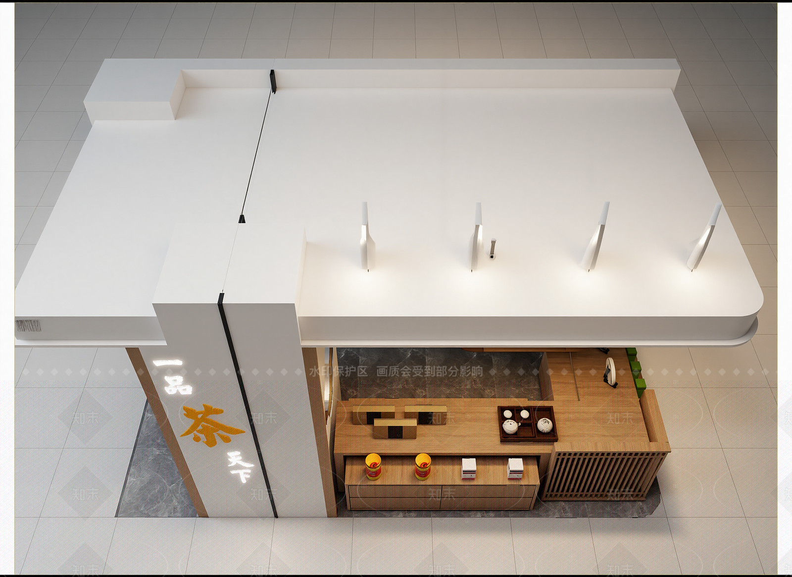 现代茶展厅3D模型下载【ID:1214941772】