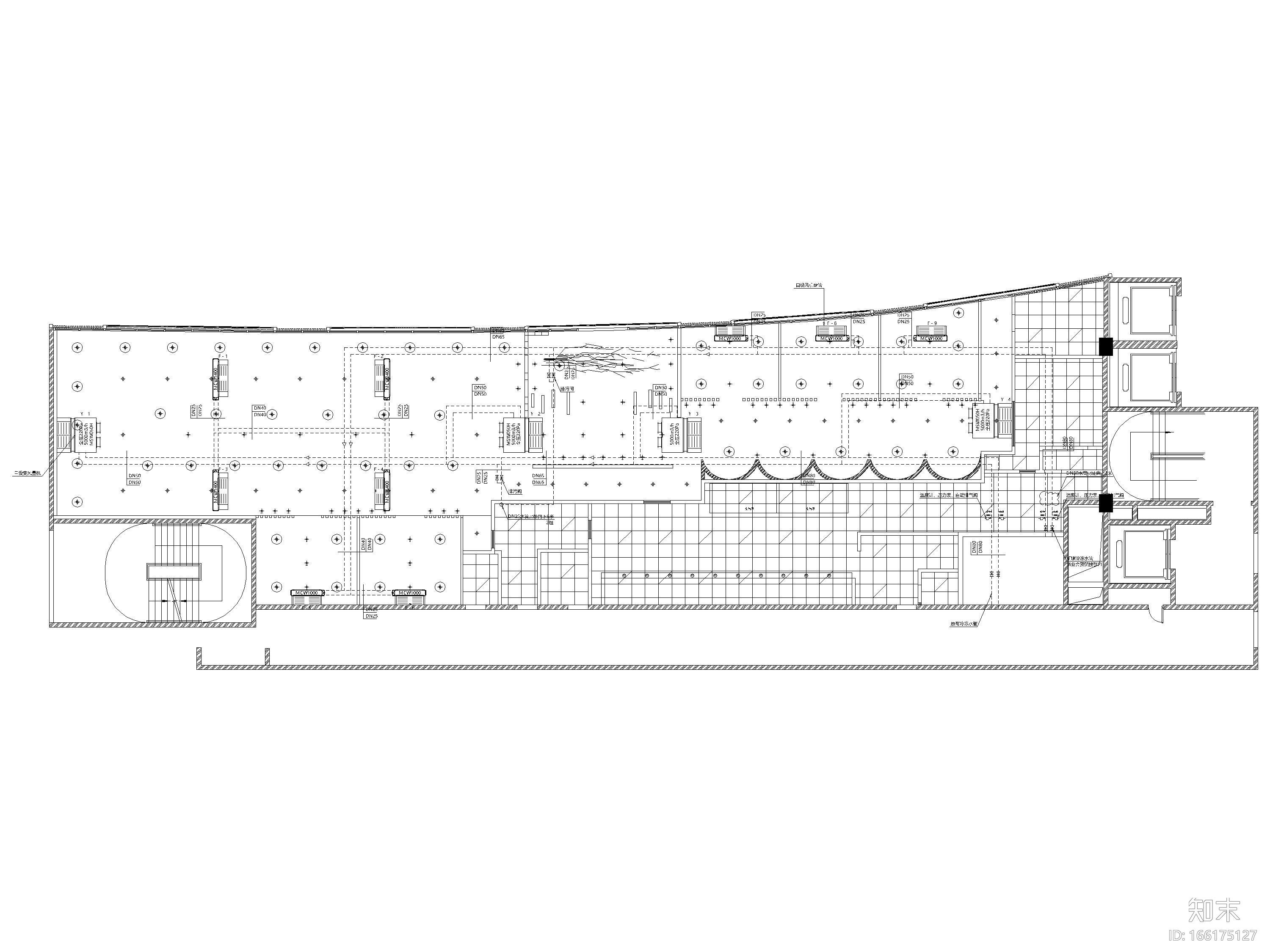 ​[上海]国展中心550㎡兴鸿餐厅设计施工图cad施工图下载【ID:166175127】