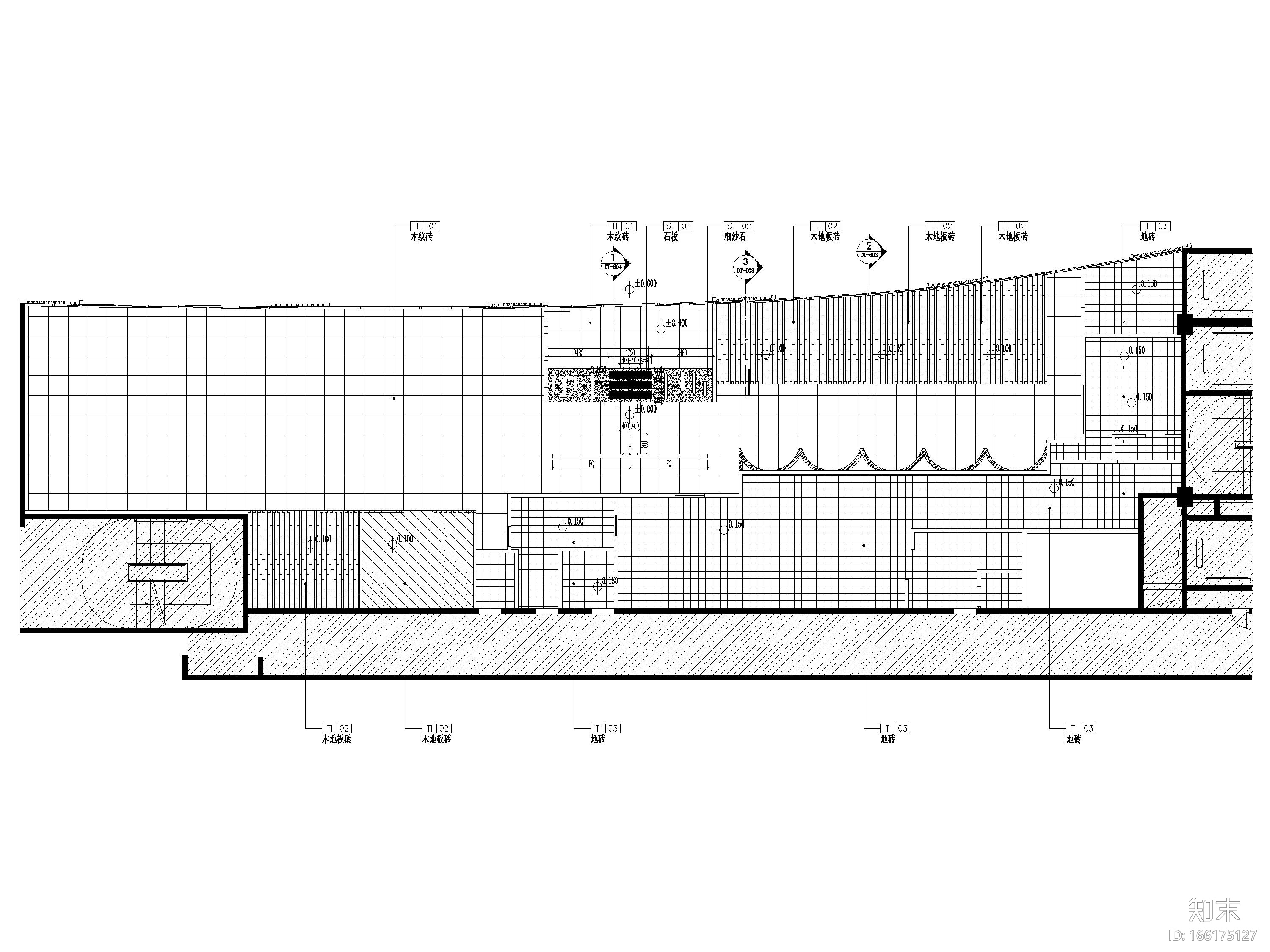 ​[上海]国展中心550㎡兴鸿餐厅设计施工图cad施工图下载【ID:166175127】