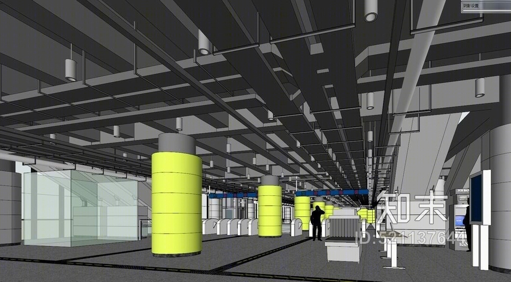 上海轻轨站台SU模型下载【ID:521137644】