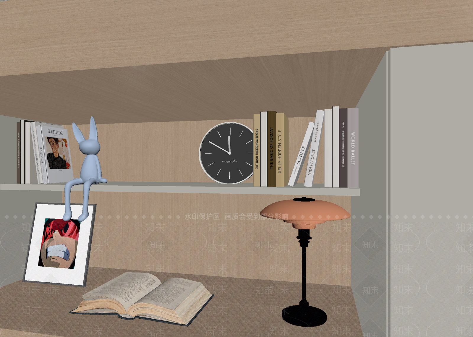 中古书桌3D模型下载【ID:1214772224】