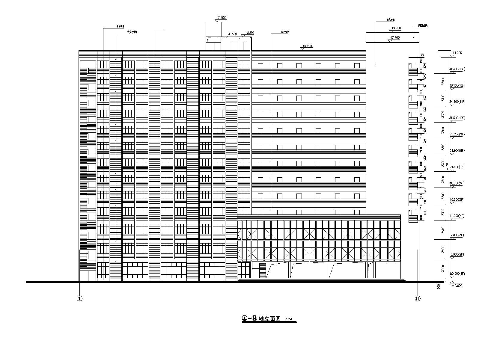 [广西]运动员公寓建筑施工图cad施工图下载【ID:166727173】