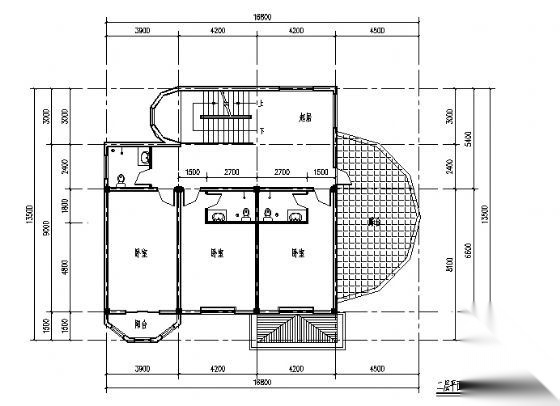 某三层别墅建筑方案图cad施工图下载【ID:149918189】