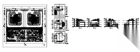 某三层别墅建筑方案图cad施工图下载【ID:149918189】