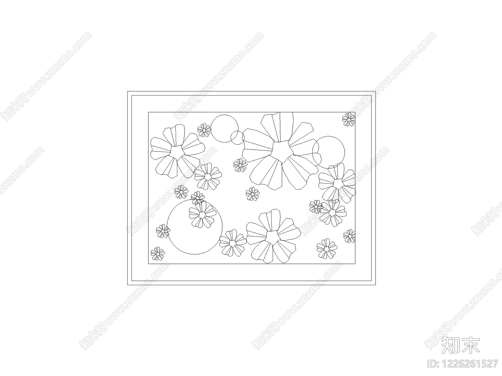 陈设类立面挂画cad施工图下载【ID:1226261527】