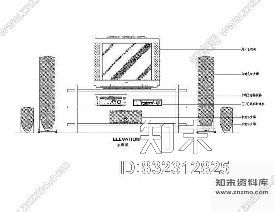 图块/节点家电及尺寸图块集cad施工图下载【ID:832312825】