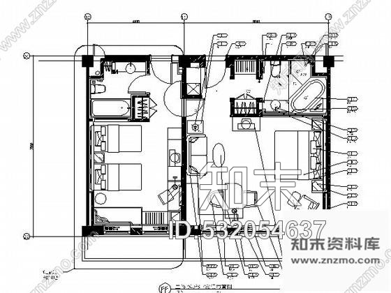 施工图民族饭店S7型客房装修图cad施工图下载【ID:532054637】