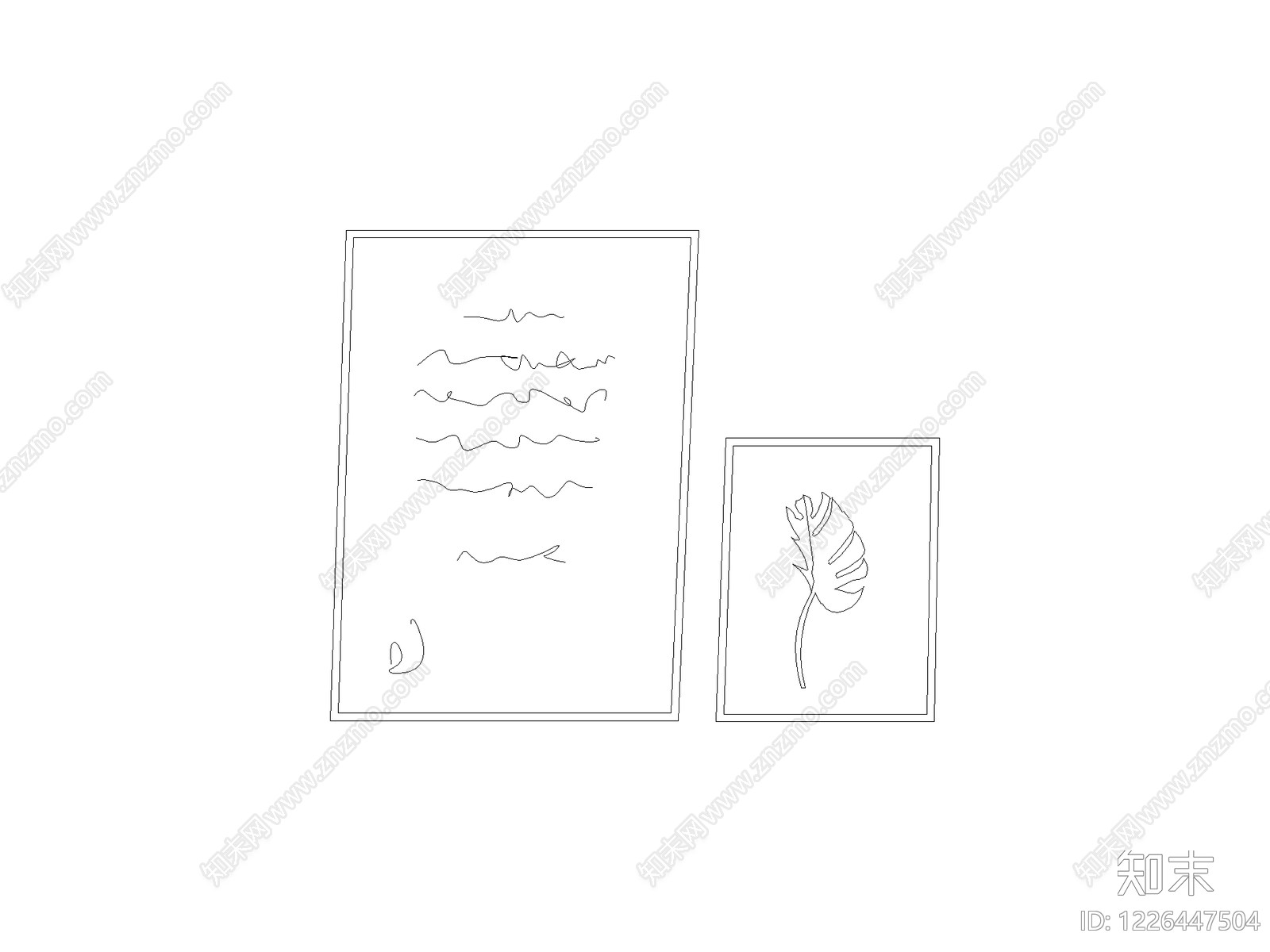 挂画cad施工图下载【ID:1226447504】