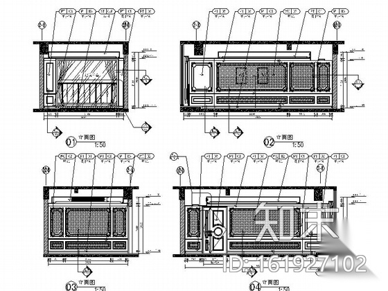 [成都]国际产权式商务酒店奢华套房装修施工图（含效果）cad施工图下载【ID:161927102】