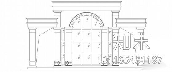 [武汉]某欧式岗亭建筑与结构施工图cad施工图下载【ID:165431187】