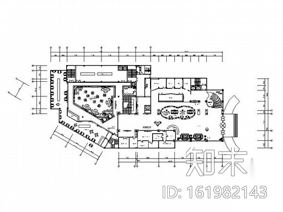 某国际大酒店大堂局部装修图cad施工图下载【ID:161982143】