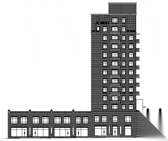 某十三层住宅楼建筑方案图cad施工图下载【ID:149851105】