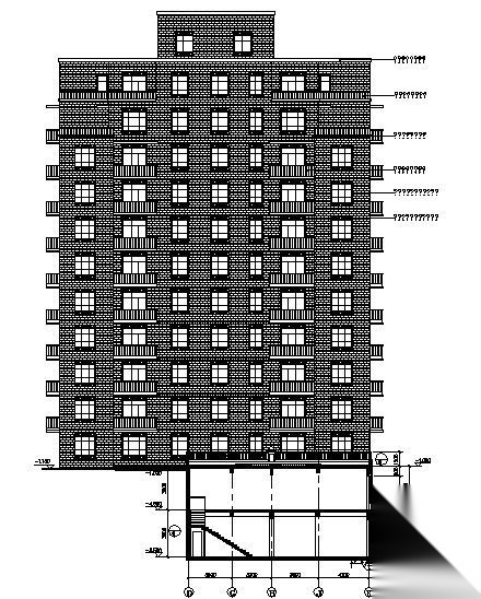 某十三层住宅楼建筑方案图cad施工图下载【ID:149851105】