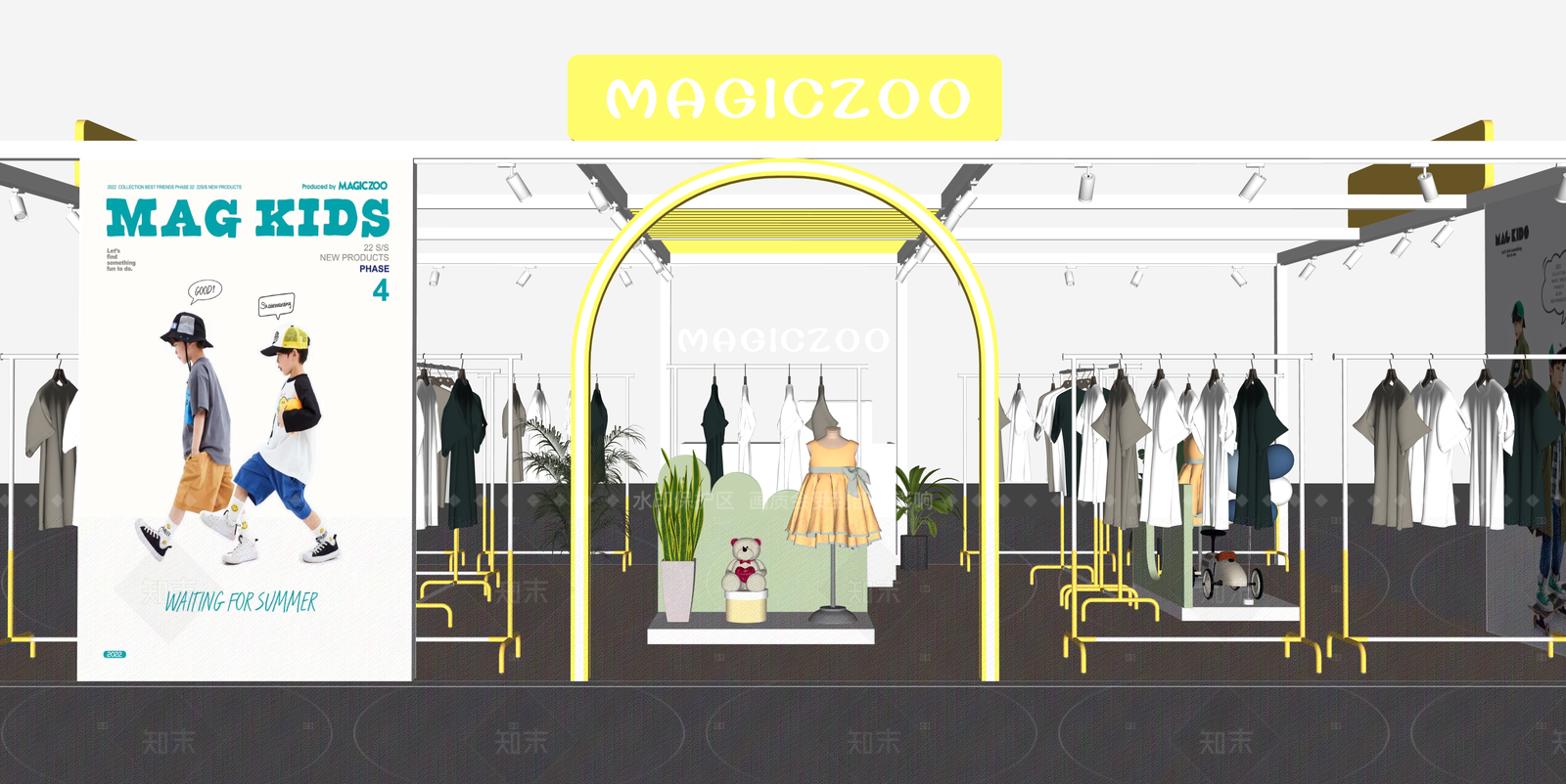 现代服装展台SU模型下载【ID:1215927655】