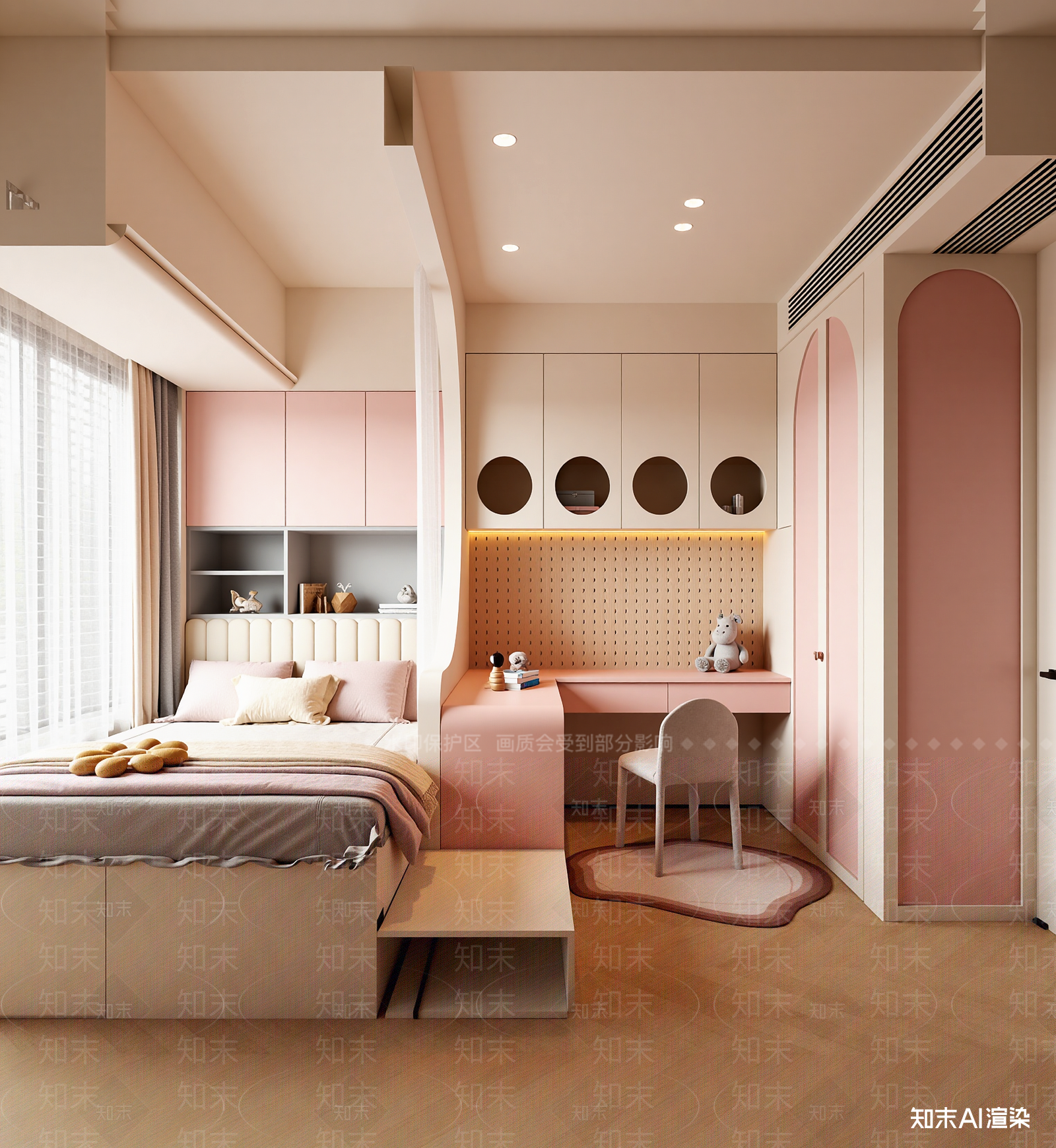 现代女孩房3D模型下载【ID:1215052791】