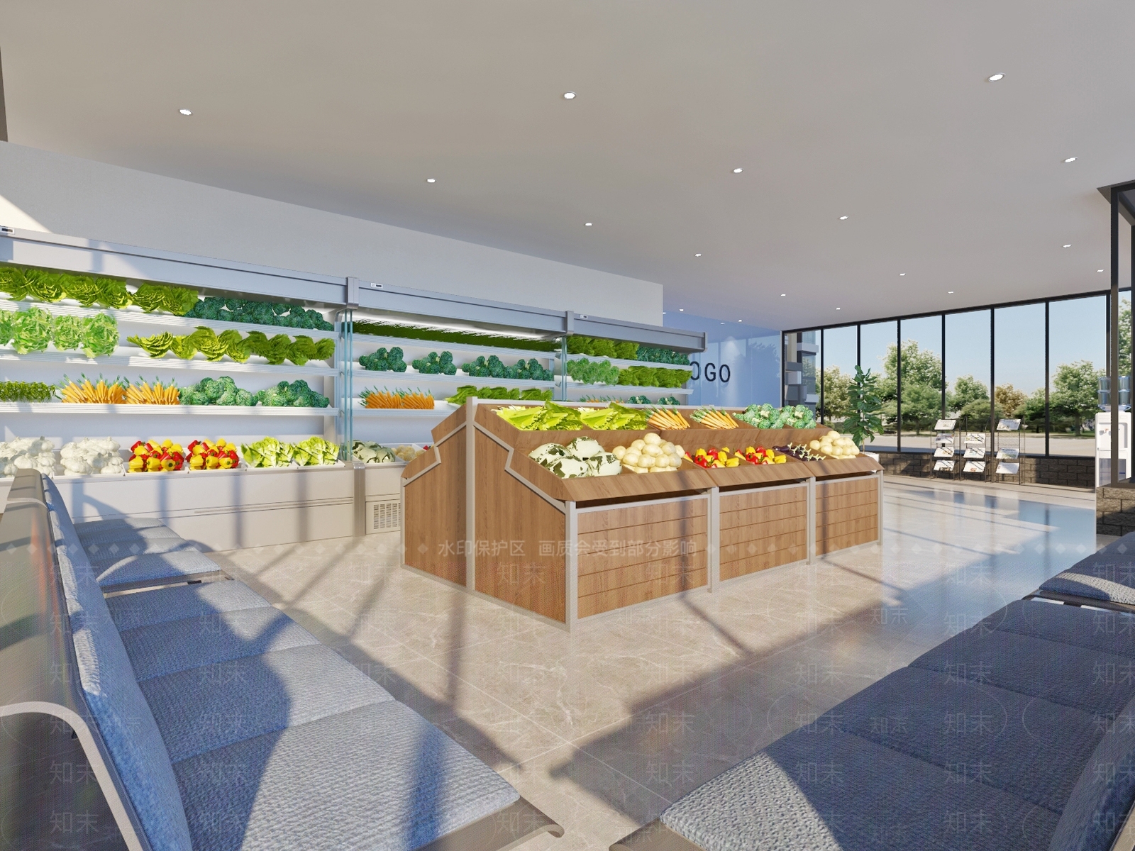 现代社区蔬菜水果超市3D模型下载【ID:633923384】