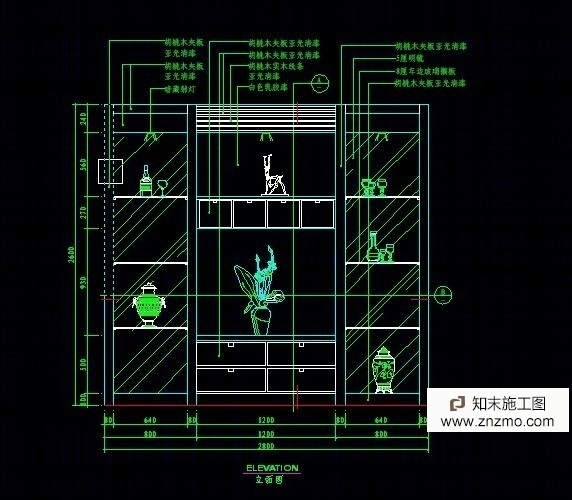 CAD室内设计施工图常用图块之餐厅cad施工图下载【ID:66915577】