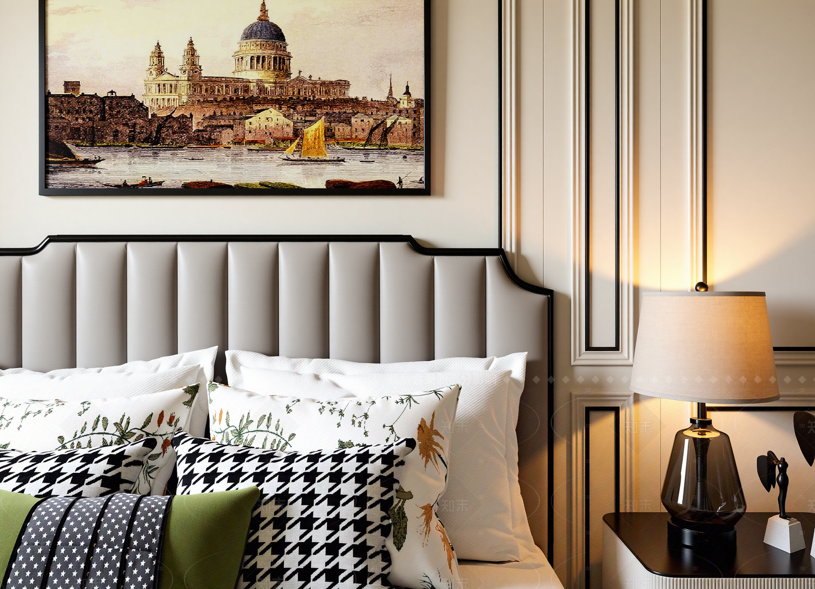 美式酒店客房3D模型下载【ID:1214951880】