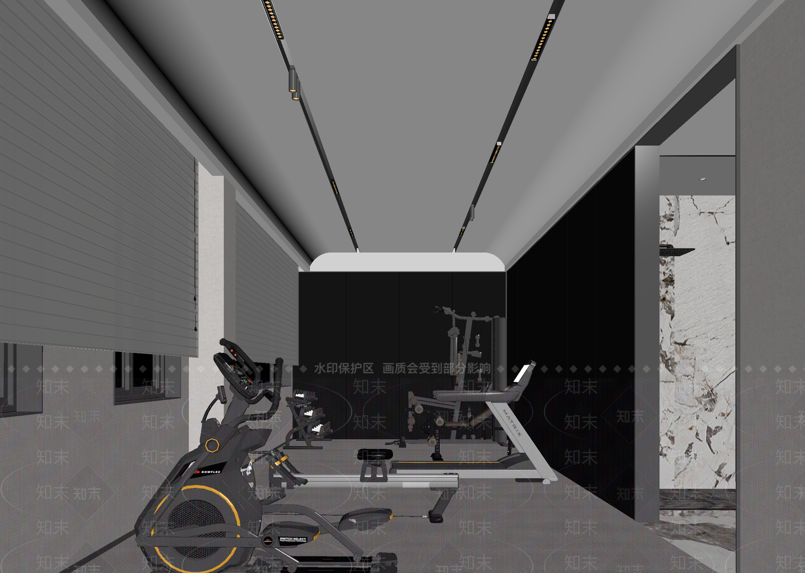 新中式健身房3D模型下载【ID:1215108534】