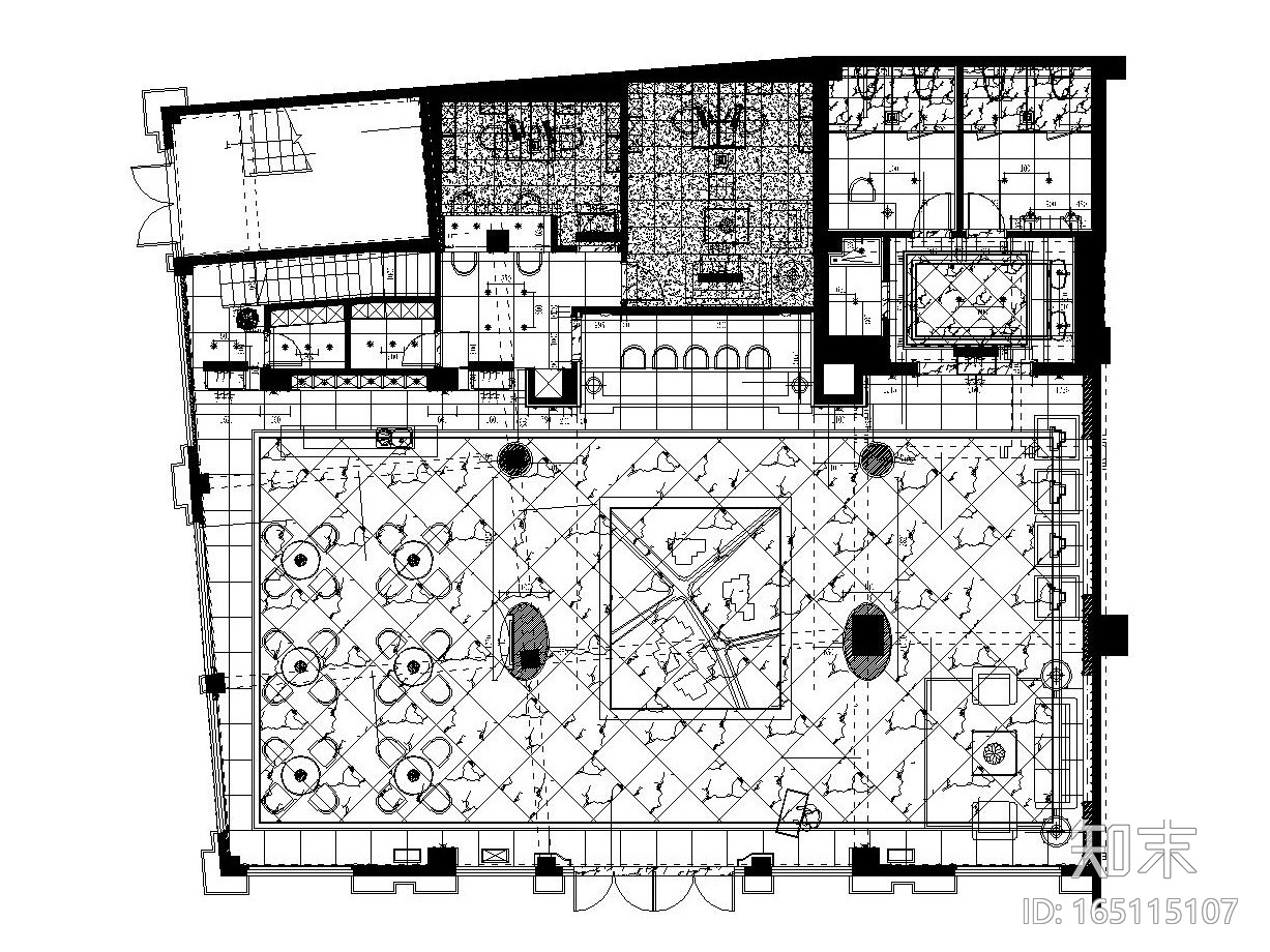 [湖南]某大型房地产售楼处施工图设计（附效果图）cad施工图下载【ID:165115107】